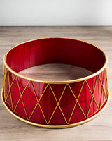 Saia Rígida para Árvore de Natal Tambor Vermelho com Detalhes Dourados - Imagem 5