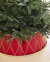 Saia Rígida para Árvore de Natal Tambor Vermelho com Detalhes Dourados - Imagem 2
