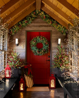 Guirlanda de Natal 90 cm com LED, Pinhas e Folhagens Verdes - Imagem 4