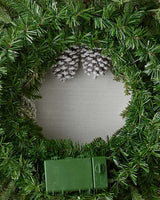 Guirlanda de Natal 90 cm com LED, Pinhas Nevadas e Folhagens Verdes - Imagem 4