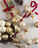 Kit 32 Enfeites para Árvore de Natal Dourado, Champagne e Branco – Bolas e Pendentes Decorativos - Imagem 1