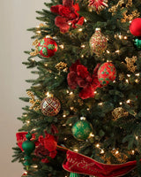 Kit 32 Enfeites para Árvore de Natal Vermelho, Verde e Dourado – Coleção Natal Tradicional - Imagem 3
