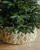 Saia Rígida para Árvore de Natal Mosaico Perolado com Dourado - Imagem 2