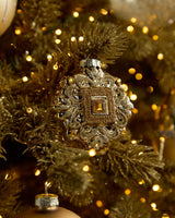 Kit 30 Enfeites para Árvore de Natal Dourado e Champagne com Pedrarias Decorativas - Imagem 3