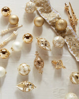 Kit 32 Enfeites para Árvore de Natal Dourado, Champagne e Branco – Bolas e Pendentes Decorativos - Imagem 2