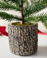 Trio de Mini Árvores de Natal Bosque Encantado Vasos Rústicos com Luzes LED - Imagem 2