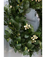 Guirlanda de Natal 90 cm com LED, Folhagens Verdes e Mini Frutas Claras - Imagem 3