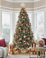 Kit 24 Enfeites para Árvore de Natal Vermelho e Dourado com Bolas e Pendentes Decorativos - Imagem 3