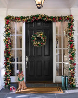 Guirlanda de Natal 90 cm com LED, Bolas Decorativas e Folhas Douradas - Imagem 4