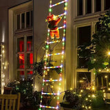 Escada Luz em LED Colorido Decoração de Natal com Papai Noel Pendurado 3M - Imagem 7