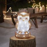 Figura de Natal ao ar livre de coruja de 24cm - Imagem 1