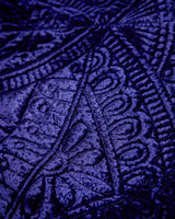 Saia para Árvore de Natal em Veludo Azul Meia-Noite com Relevo - Imagem 3