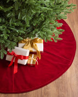 Saia para Árvore de Natal em Veludo Vermelho - Imagem 1