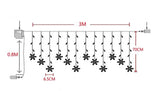 Luzes em LED Modelo Cortina Decoração de Natal Flocos de Neve - Imagem 4
