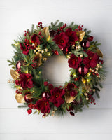 Guirlanda Glamour Vermelho e Dourado Com LED 70 cm - Imagem 1
