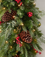 Guirlanda Pinhas e Bagas de Natal Com LED 90 cm - Imagem 3
