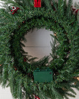Guirlanda Pinhas e Bagas de Natal Com LED 90 cm - Imagem 2