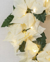 Guirlanda Flores Marfim Com LED 90 cm - Imagem 3